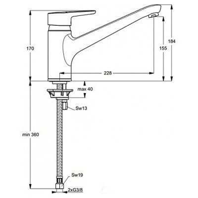 Смеситель для кухни Ideal Standard - Connect (B9931AA)