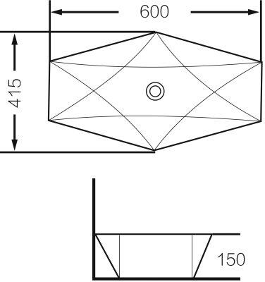Раковина GR-3030 (600*415*130) БЕЛАЯ (GR-3030)