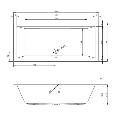 Ванна акриловая RIHO LUGO 200x90 (B137001005)