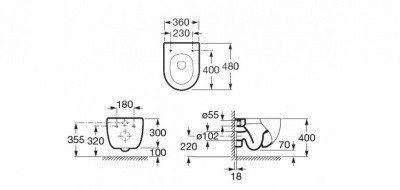 Унитаз подвесной Roca - Meridian Compact (346248000) Унитаз подвесной Roca - Meridian Compact (346248000)