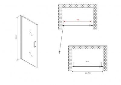 Душевая дверь ABBER Sonnenstrand (AG04070) Душевая дверь ABBER Sonnenstrand (AG04070)