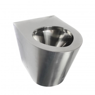 Унитаз из нержавеющей стали без сливного бака матовый 390х355х540 (13012.S)