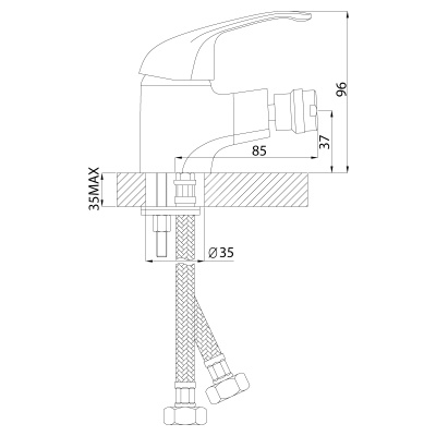 Смеситель Rossinka для биде (A35-51)