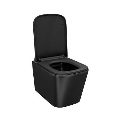 Унитаз подвесной безободковый, чёрный матовый, Bild, IDDIS (BILR2BMi25)