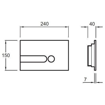 Смывная клавиша Jacob Delafon (E4326-CP)