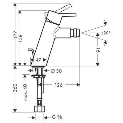 Смеситель для биде Hansgrohe - Talis (32240000) Смеситель для биде Hansgrohe - Talis (32240000)
