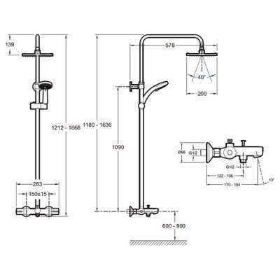 Душевая система Jacob Delafon - July (E99741-CP)