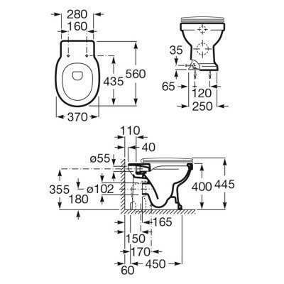 Унитаз приставной Roca - Carmen (3440A9000)