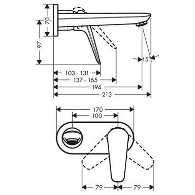 Смеситель для раковины Hansgrohe - Novus (71127000)