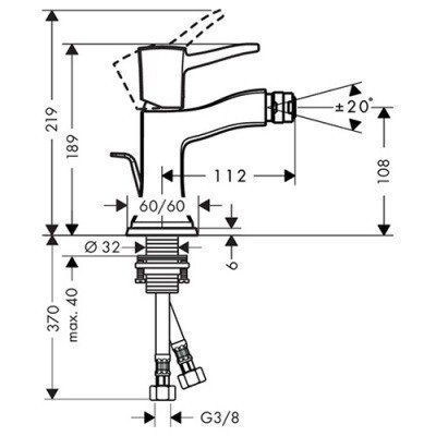 Смеситель для биде Hansgrohe - Metropol Classic (31320000)