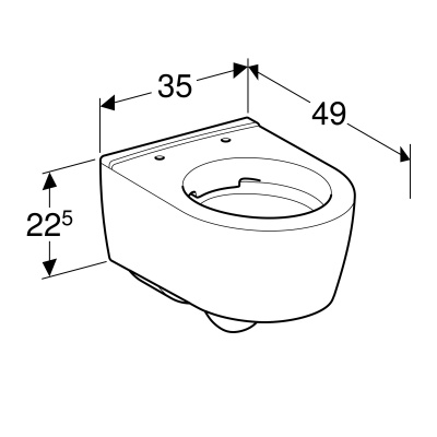 Унитаз подвесной безободковый Geberit iCon (204070000) Унитаз подвесной безободковый Geberit iCon (204070000)