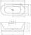 Ванна акриловая RIHO MODESTY 170 VELVET - Белый MATT/ Черный MATT SPARKLE SYSTEM 170x76x59 (BD09220S1WI1144)
