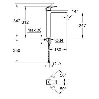 Смеситель для раковины Grohe - Eurocube (23406000) Смеситель для раковины Grohe - Eurocube (23406000)