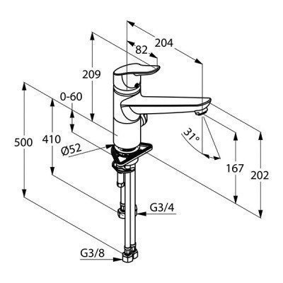 Смеситель для кухни  Kludi  -  OBJEKTA (325770575)