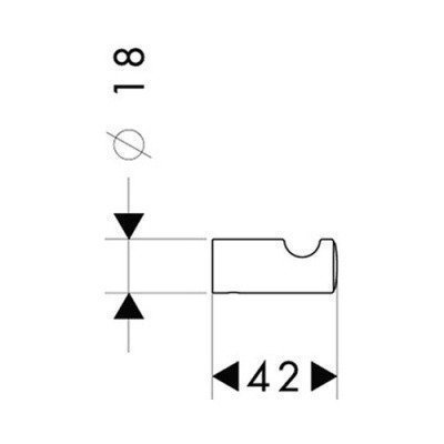 Крючок одинарный Hansgrohe - Logis Classic (41611000) Крючок одинарный Hansgrohe - Logis Classic (41611000)