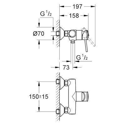 Смеситель для душа Grohe - BauClassic (32867000)