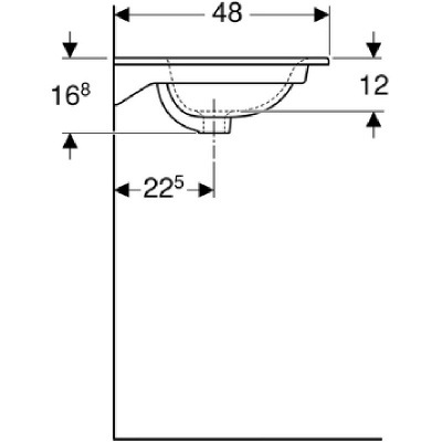 Раковина Geberit Renova Plan 60 см, белый (122260000)