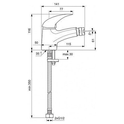 Смеситель для биде Vidima - Orion (BA002AA)