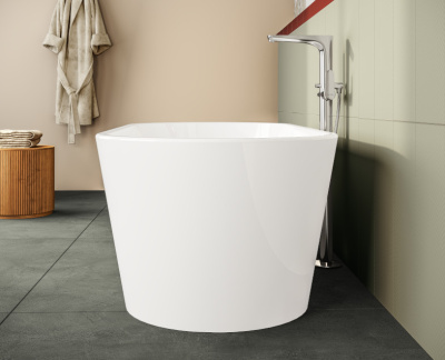 Ванна Vitra Geo 180x80 отдельностоящая+ножки+скрытый сифон (65380006000)