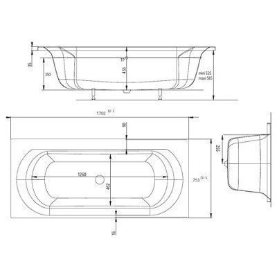 Ванна акриловая Jacob Delafon - Elise 170x75 (E60279RU-01)