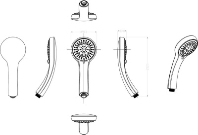Лейка круглая Ravak 5 функций 952.00 (X07P008)