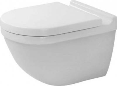 Унитаз подвесной Duravit Starck 3 Rimless, с крышкой SoftClose (45270900A1)