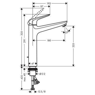 Смеситель для раковины Hansgrohe - Novus (71123000)