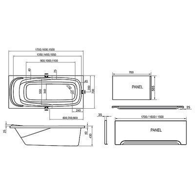 Ванна акриловая Ravak - VANDA ll 150 (CO11000000) Ванна акриловая Ravak - VANDA ll 150 (CO11000000)
