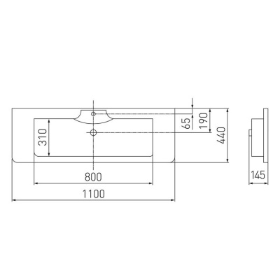Раковина Акватон - Сиена М  110 (1A70633KSN010)