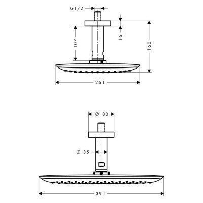 Верхний душ Hansgrohe - PuraVida (27390400)