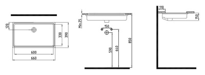 Раковина Bien Infinitum (INLA06101FD0W3000)