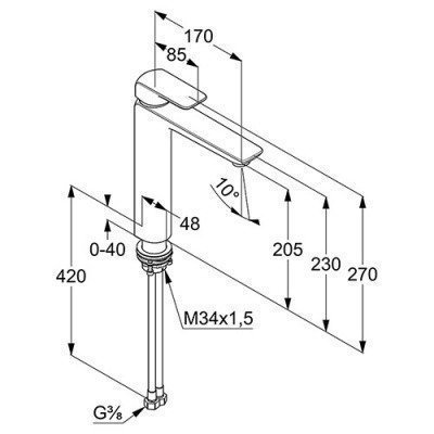 Смеситель для раковины Kludi - Ameo (412960575) Смеситель для раковины Kludi - Ameo (412960575)
