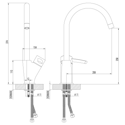 Смеситель Lemark Atlantiss для кухни (LM3205C)