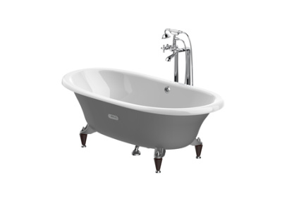 Ванна Roca Newcast серая, anti-slip 170x85 (233650000)