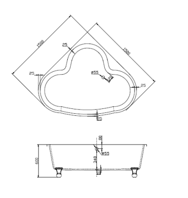 Акриловая ванна BELBAGNO (BB07) Акриловая ванна BELBAGNO (BB07)