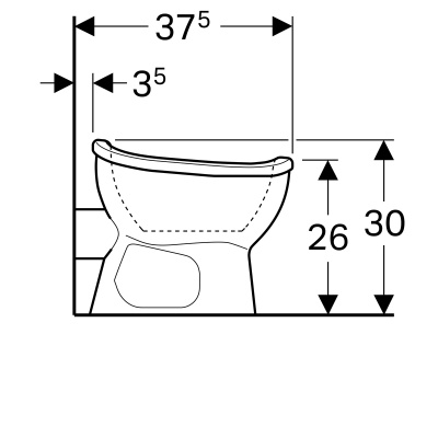 Унитаз напольный для детей Geberit Bambini (211650000)