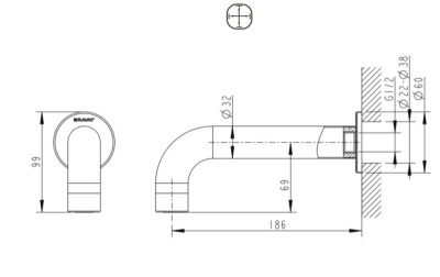Излив Bravat Built-in (FS101C-RUS)