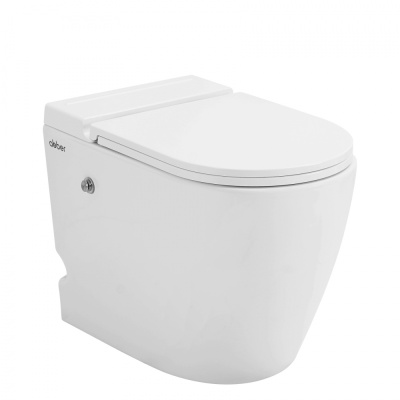 Унитаз ABBER Bequem приставной белый с импульсным смывом (AC1115P)