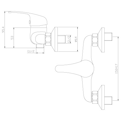 Смеситель Rossinka для душа (Y35-41)