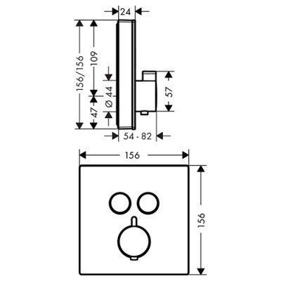 Термостат Hansgrohe - ShowerSelect (15738600)