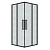 Душ.ограждение 300.K33.02.1010.21.02 Cosmo (100*100*195) квадрат,раздвижн,черн.матов,стекло шиншилла (300.K33.02.1010.21.02)