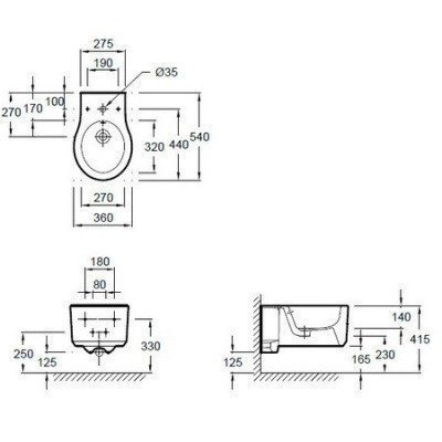 Биде подвесное JACOB DELAFON - Formilia Viragio (E4792-00)