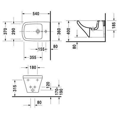 Биде подвесное Duravit - DuraStyle 54x37 (2282150000) Биде подвесное Duravit - DuraStyle 54x37 (2282150000)