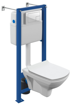 Комплект Cersanit CARINA XL CO DPL EO slim + VECTOR + CORNER белый (64119)