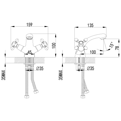 Смеситель Lemark Vista для раковины (LM7606C)