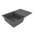 Кухонная мойка Lemark IMANDRA 760 врезная прямоугольная с крылом из кварцгранита цвет: Серый шёлк (9910029)
