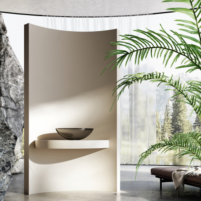 Раковина накладная прозрачная ABBER Kristall (AT2802Onyx)