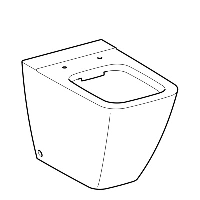 Унитаз напольный приставной безободковый Geberit iCon Square (211910000)