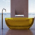 Прозрачная ванна ABBER Kristall желтая (AT9703Amber)