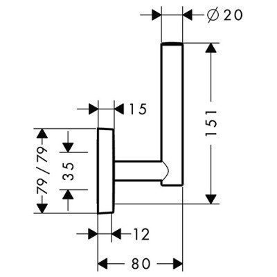 Держатель для бумаги Hansgrohe - Puravida (41518000)